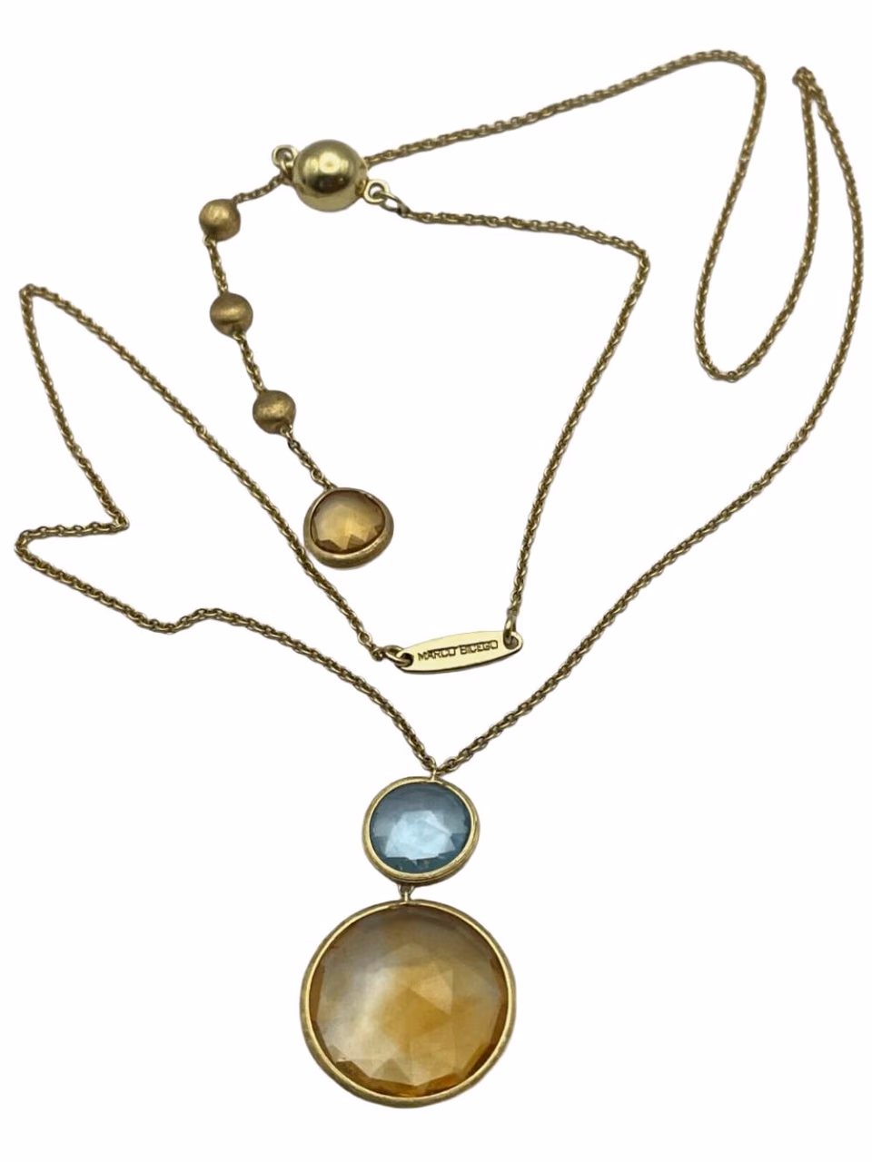 Marco Bicego, 18k Yellow Gold Necklace, Aquamarine + Citrine, 20.5 in. primary image